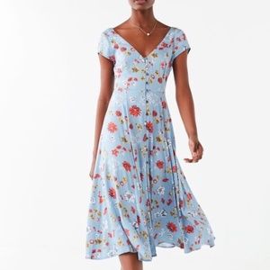 Urban Outfitters Malena Button-Down Midi Dress